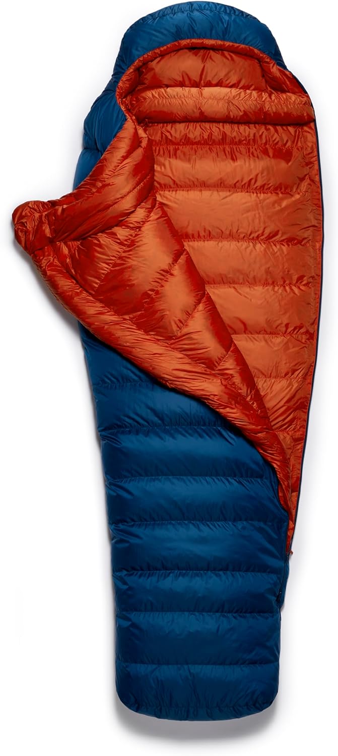 Rab Men's Ascent Down Sleeping Bag - Lightweight Warm Mummy Sleep Sack for Camping & Backpacking