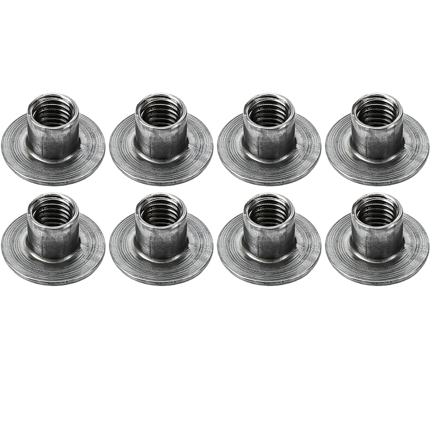 8 Pack Weld Nuts,3/8"-16 Weld-On Nut tabs,for Casters or Leveling Feet,Plenty of Meat for Welding (8, 3/8"-16)