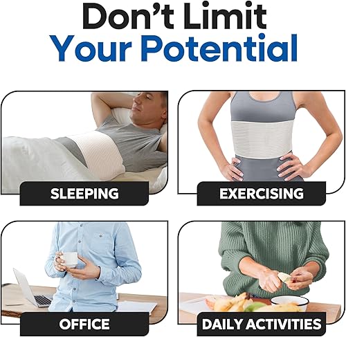 Miniatura 6 de Rib Brace - Carpeta de pecho  Cinturón de costilla para reducir el dolor de la caja torácica  Soporte de compresión de pecho para lesiones