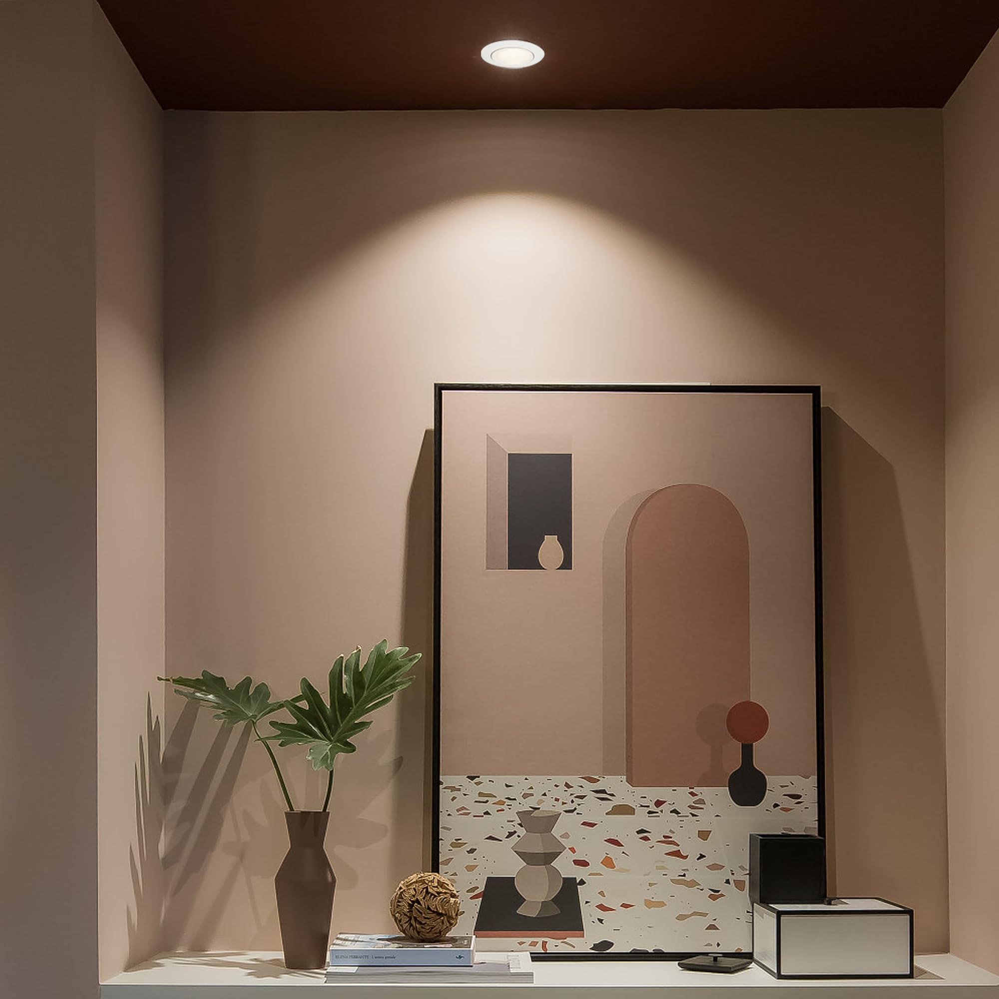 GeyouLux 12x Faretto Incasso Cartongesso GU10 Orientabili Alluminio Bianco, Cornice Faretti led da incasso per cartongesso Rotondo Portafaretto incl. Portalampada GU10 per LED e Alogeno, Foro ø75mm