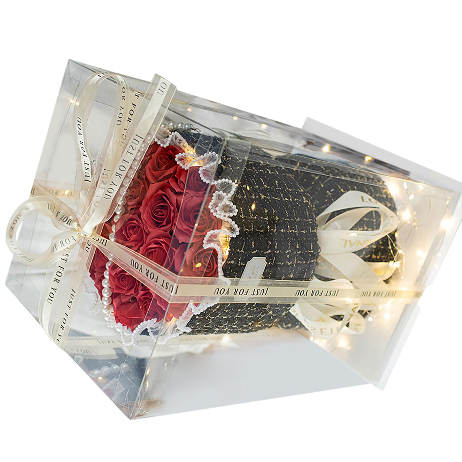 OSNIYAW Fragrant Soap Roses Bouquets Centerpiece for Home Anniversary Decoration Soap Flower Arrangement