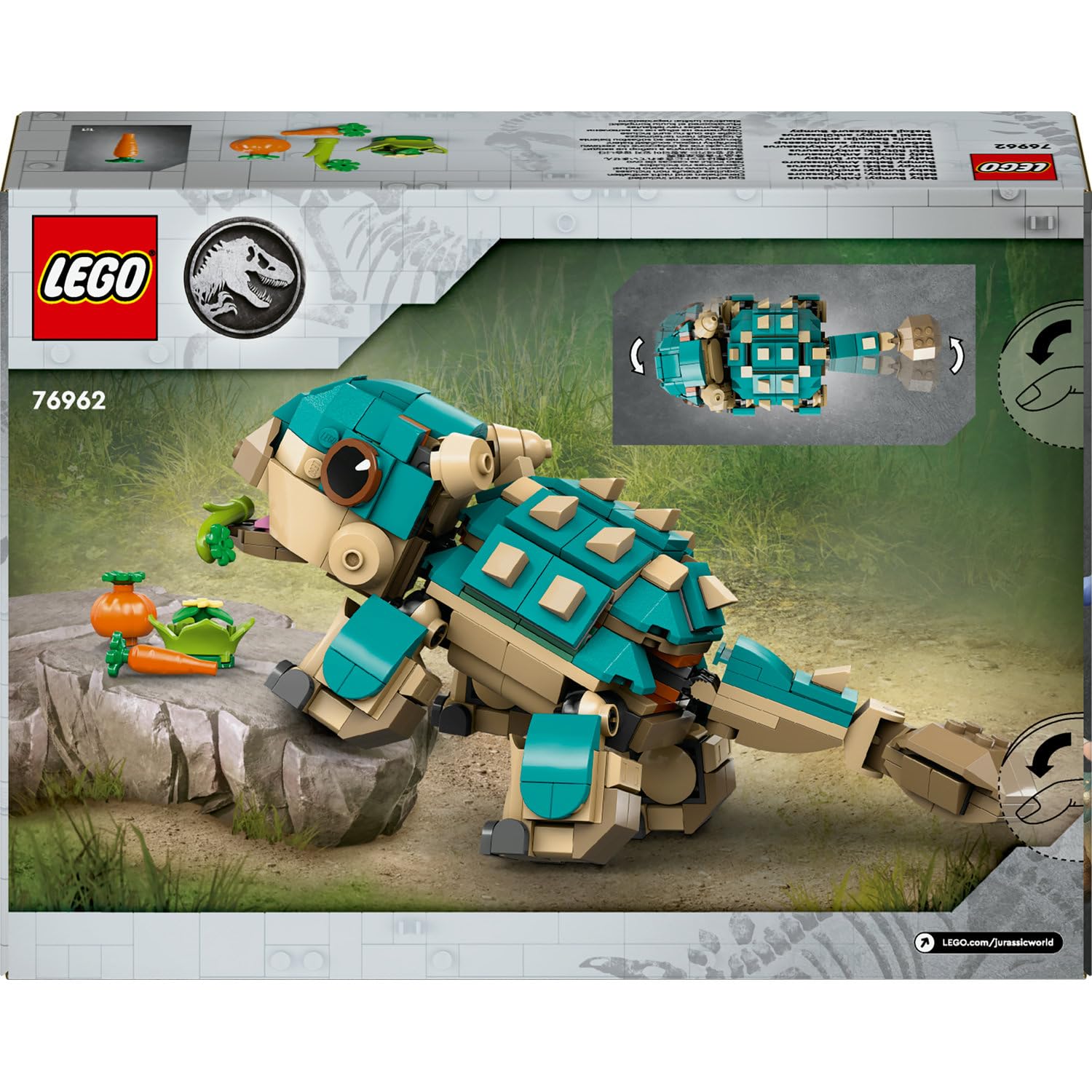LEGO Jurassic World Yavru Bumpy: Ankylosaurus 76962-7 Yaş ve Üzeri LEGO Jurassic World Yavru Bumpy: Ankylosaurus 76962-7 Yaş ve Üzeri