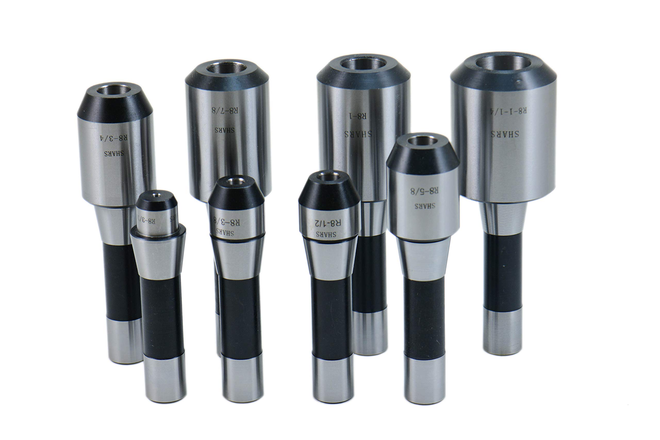 Shars 8 PCS Precision R8 End Mill Tool Holder Set for Milling Machine 202-5310 R[