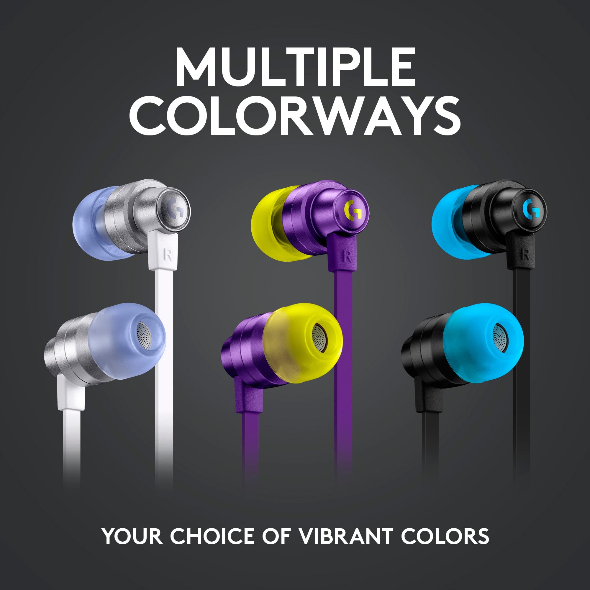 Logitech - G333 in-Ear Gaming Headphones Purple