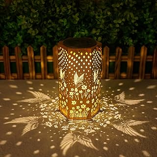 Mothers Day Gifts for Mom Grandma - Birthday Gifts for Women, Hummingbird Solar Lanterns Outdoor Waterproof, Garden Decor for Outside