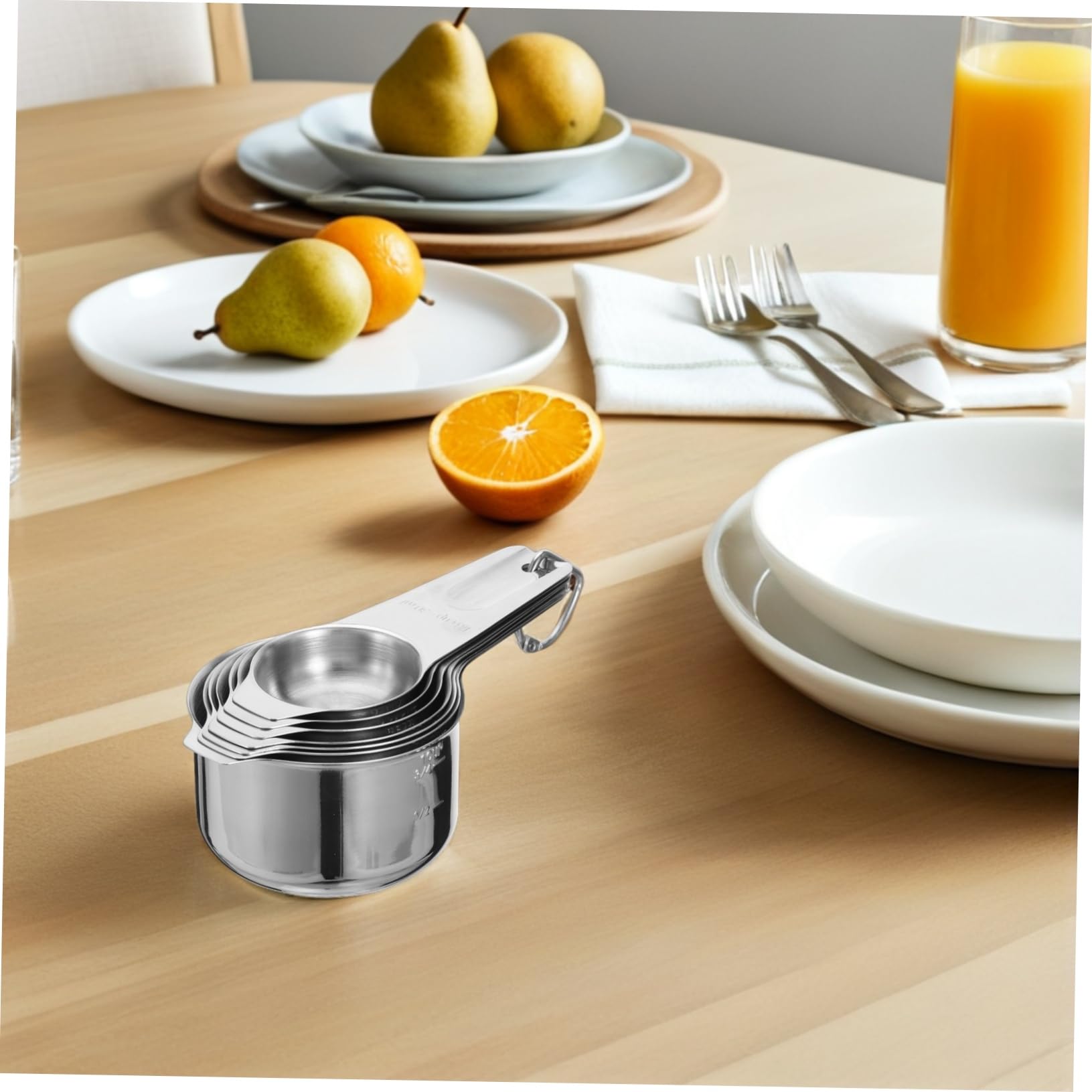 UKCOCO 2 Ensembles Ensemble D'outils De Mesure Cuisine Cuillères à Mesurer De Cuisine Cuillère De Service Acier Inoxydable