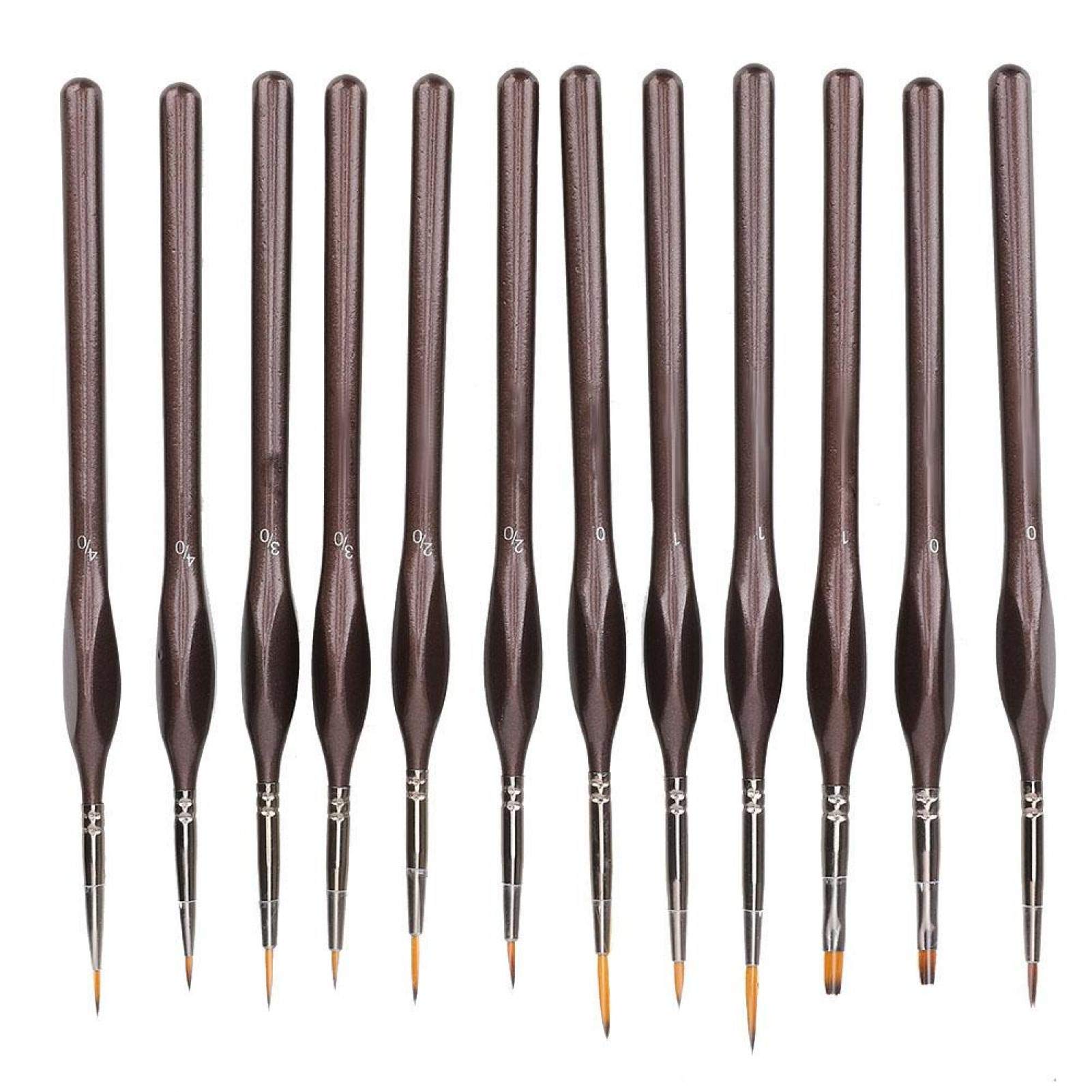 12 szt. ma?y miniaturowy zestaw p?dzli do malowania pins delikatna wk?adka szczotki do malowania artystycznego zestaw narz?dzi do malowania z torb? do Paintbrushes