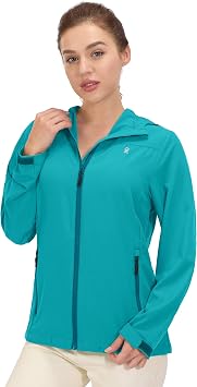 Little Donkey Andy Womens Sun Protection Hoodie Jackets Long Sleeve UPF50+ Shirts Hiking Travel Camp Air Holes Full Zip