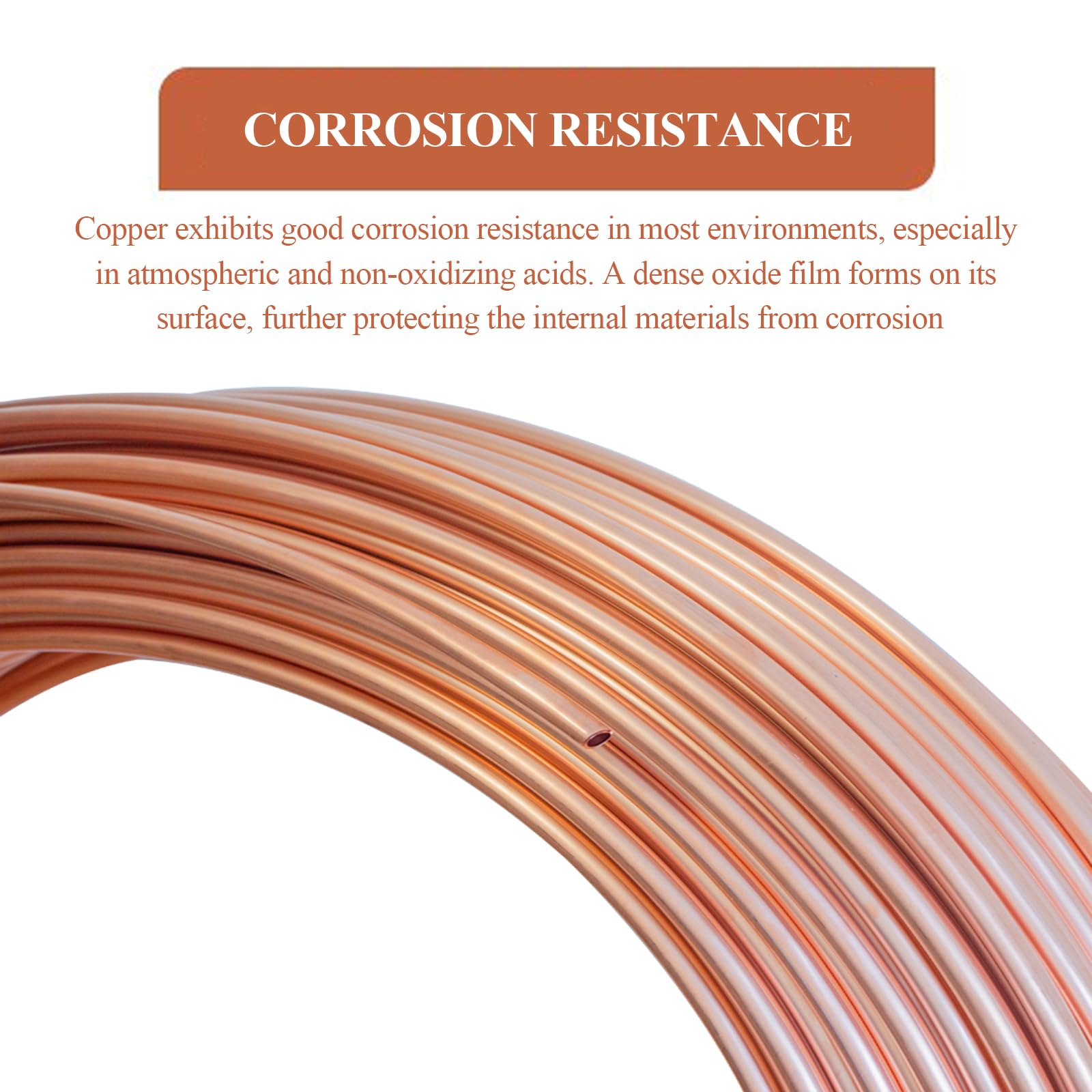 DFDPAXL T2 Copper Tube Hollow Tubing Wall Thickness 0.8Mm, Length 1 Meter Soft Metal Tubing Ideal for DIY And Professional Projects,OD 9.52mm
