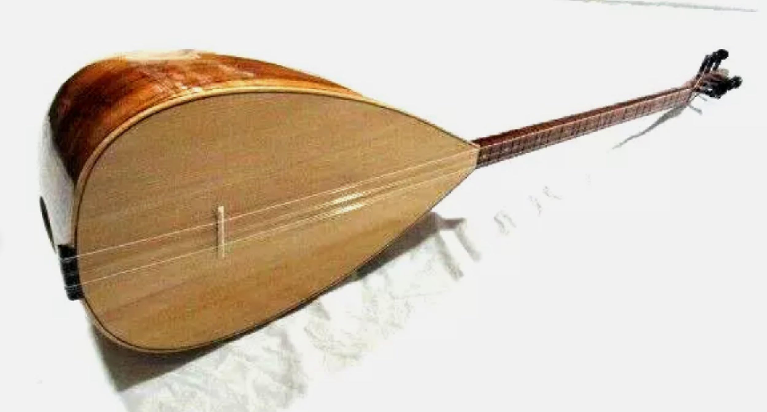 Turkish Carved Long Neck Saz Baglama With Free Case cr1