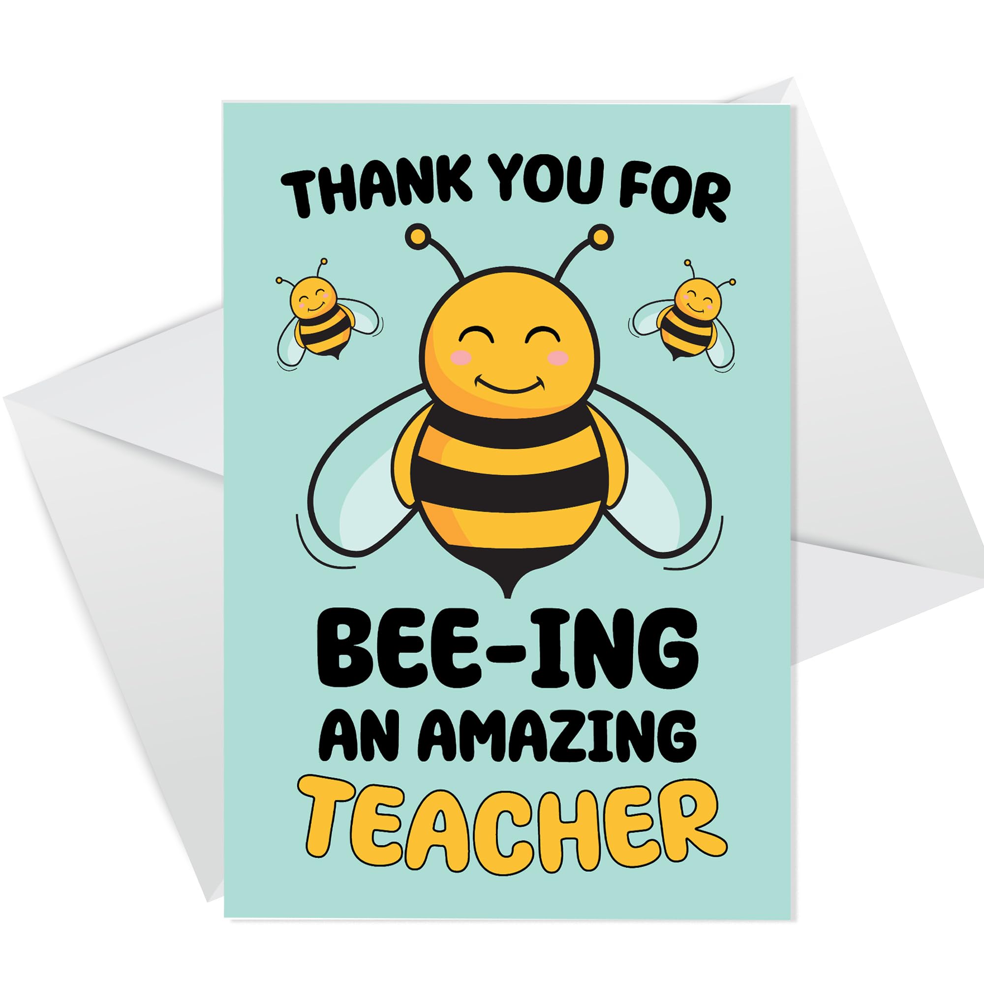 RED OCEAN Card For Teacher End Of Year, Thank You Cards For Teacher Nursery Teacher, A6 Card With Envelope, Teacher Appreciation Cards For Him Her Men Women, Thank You Card