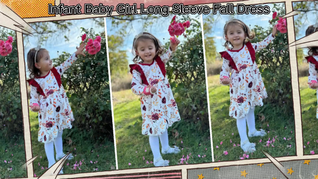 12-18 Months Infant Baby Girl Long Sleeve Fall Autumn Floral Wildflower Pumpkin Thanksgiving Dress: Clothing, Shoes & Jewelry