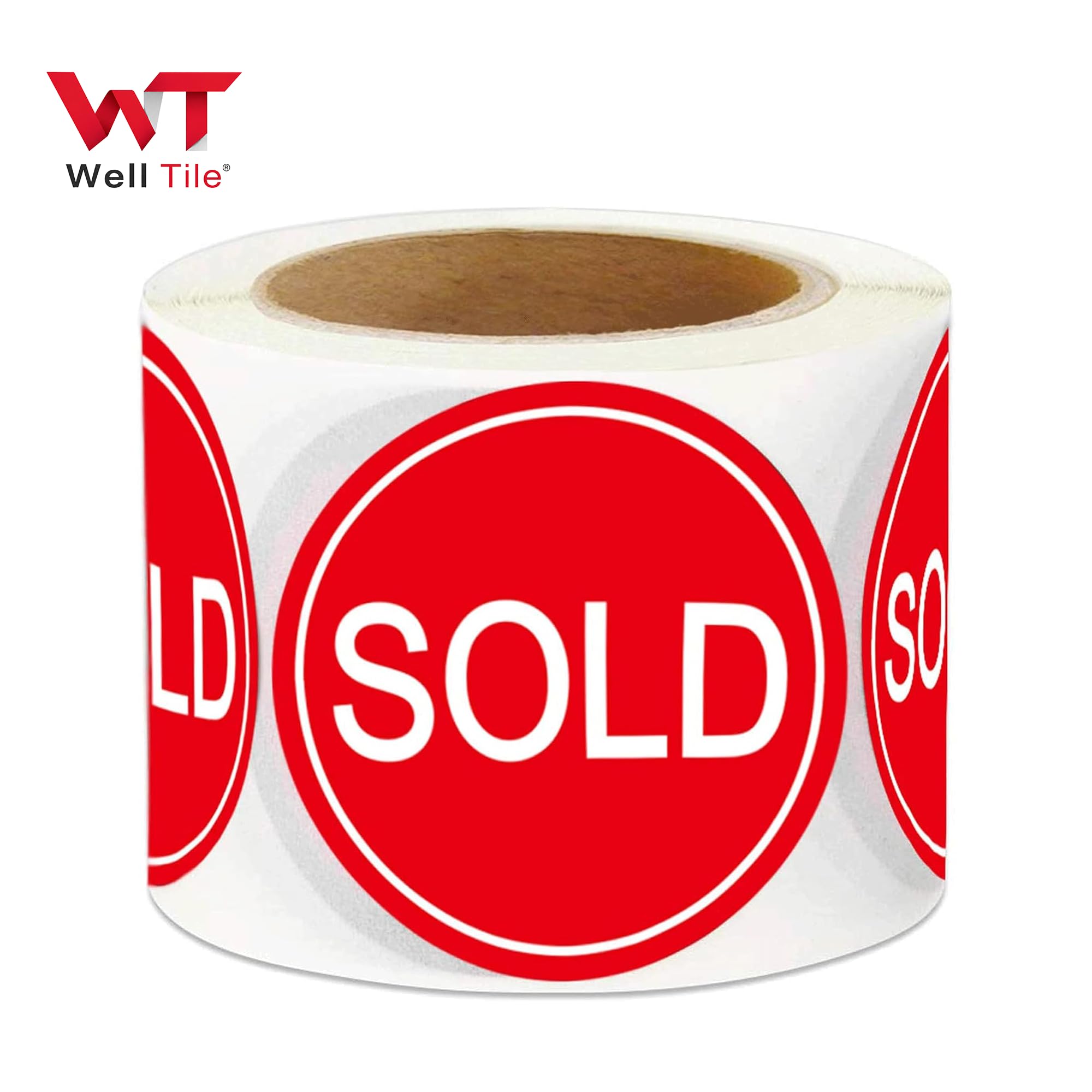 Amazon.com : 2 Inch Sold Stickers Fluorescent Red Labels for
