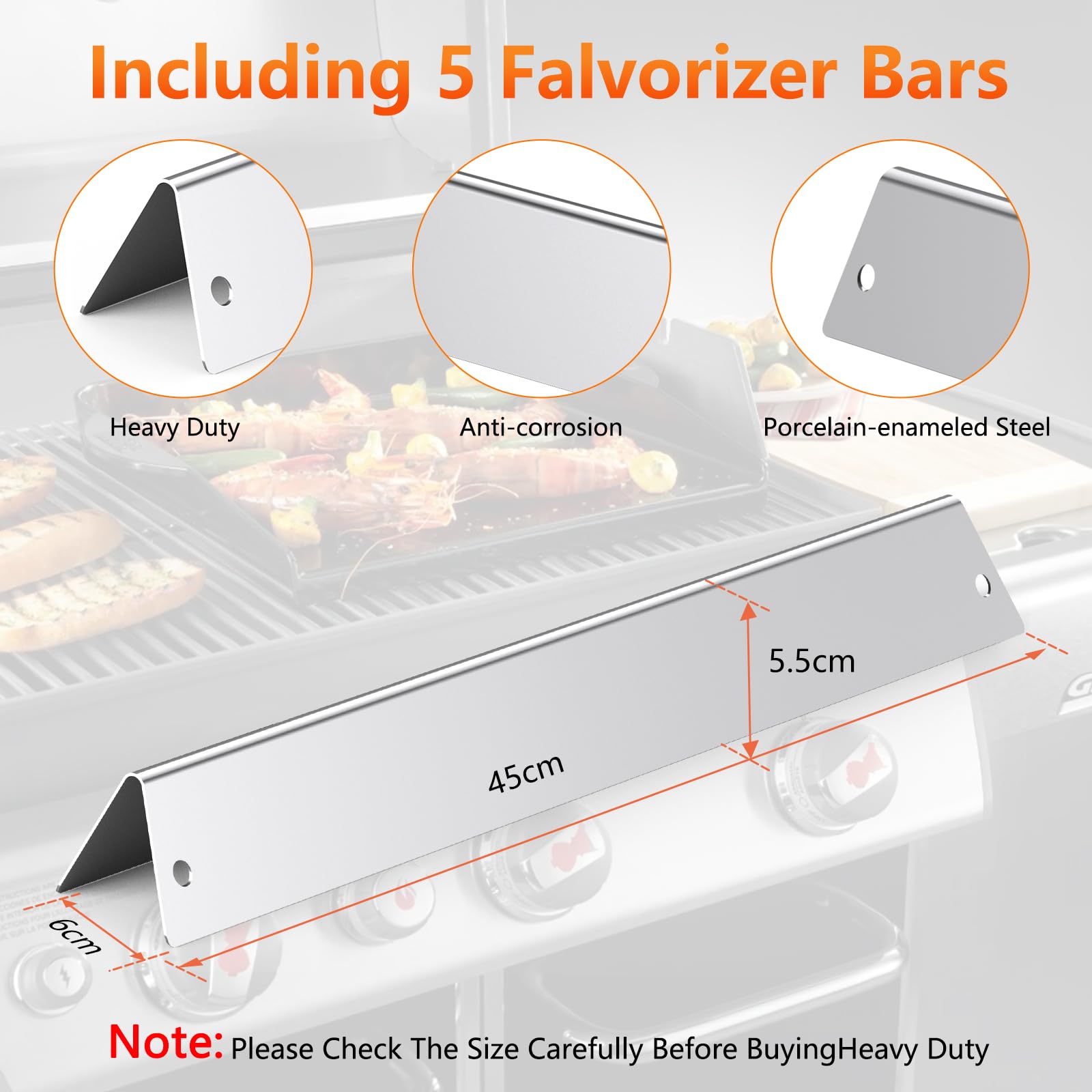 7621 Flavorizer Bars für Weber Genesis E310, E320, E330