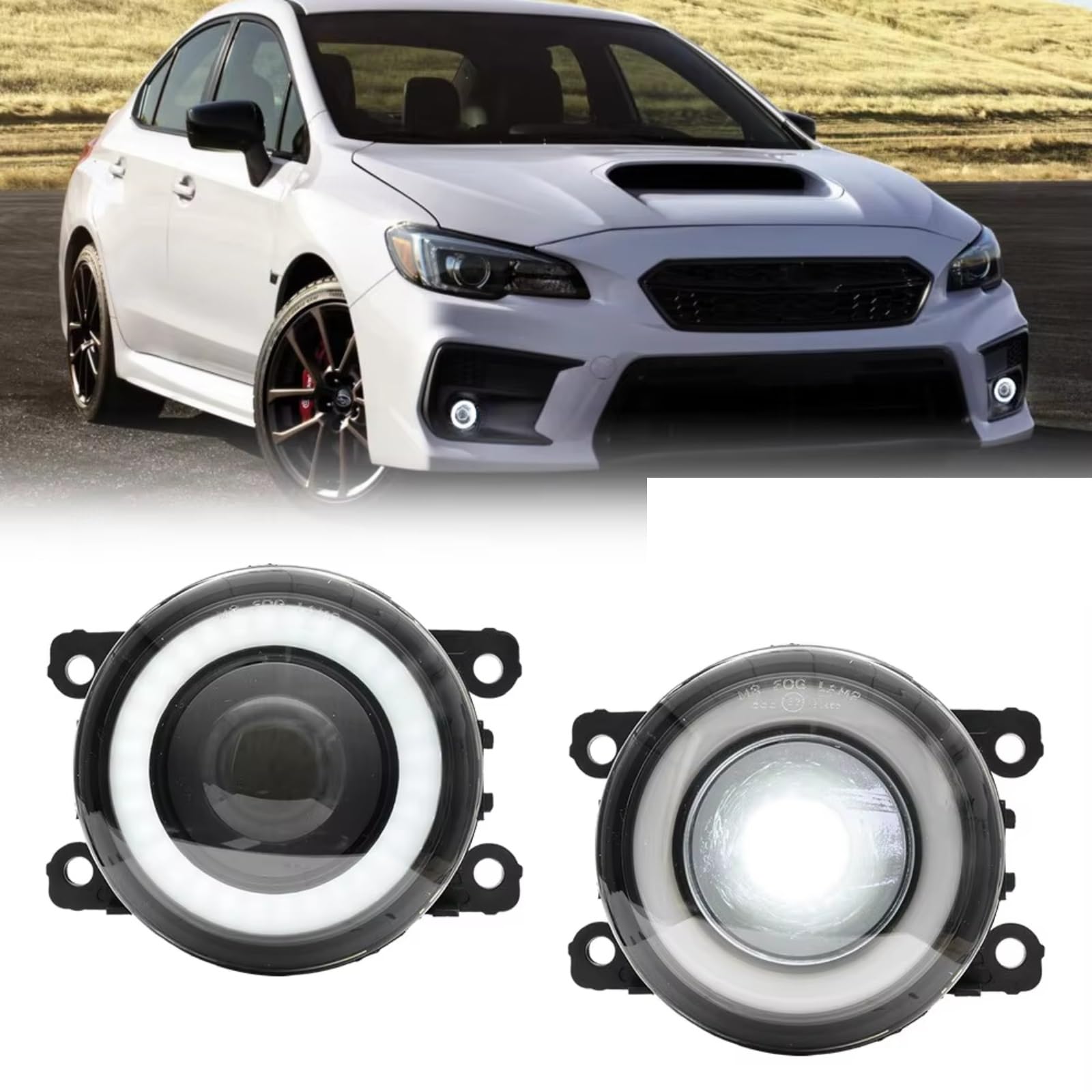 Gruppi Fendinebbia Davanti Parti Ricambio Fendinebbia Auto Halo DRL Compatibile Con Subaru Per Legacy 2010-2014 Per Outback 2010-2012 Per Forester 2014-2022