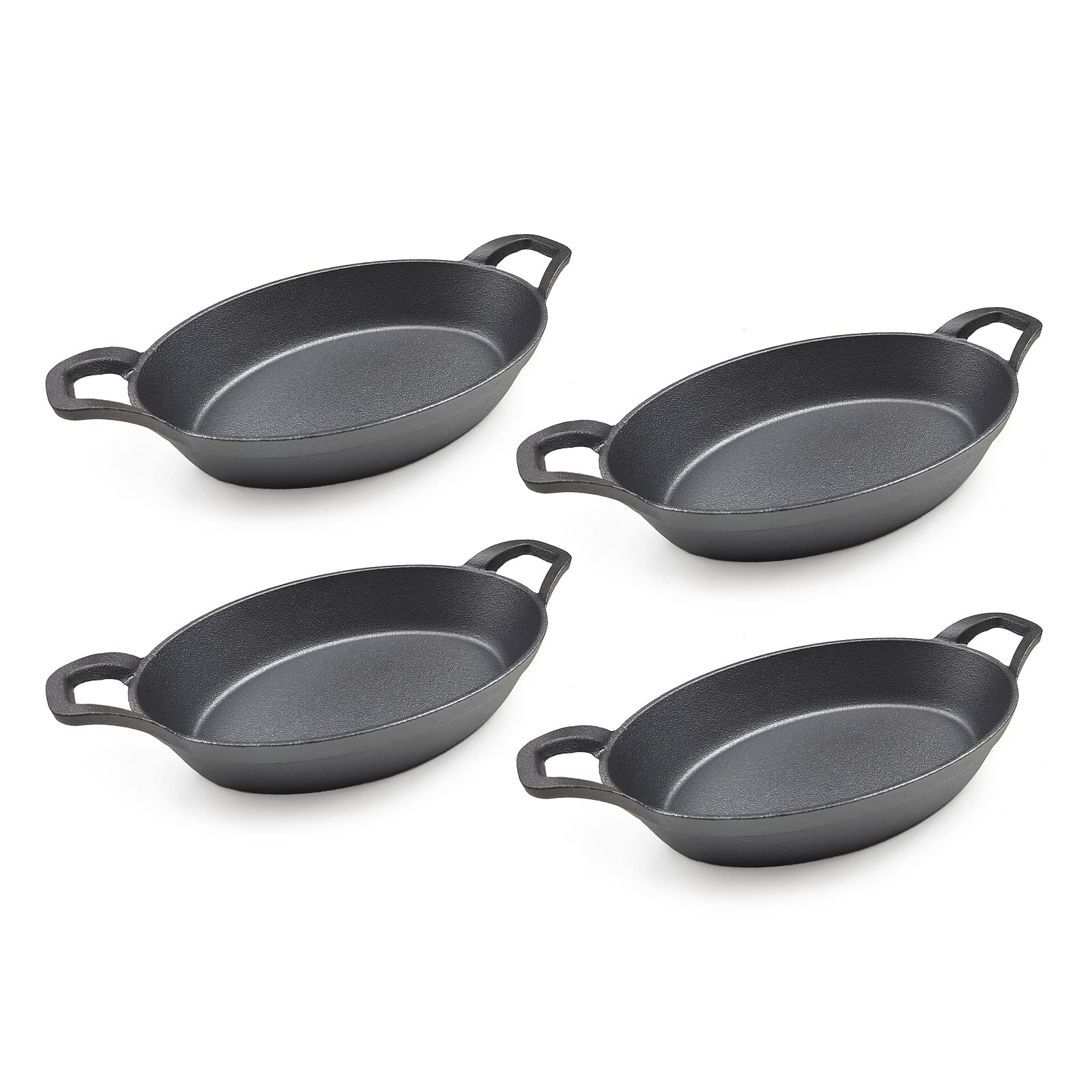 Heartland Home Set 4 Piramidi Ovali In Porcellana - Teglie Individuali Per Gratin E Dessert