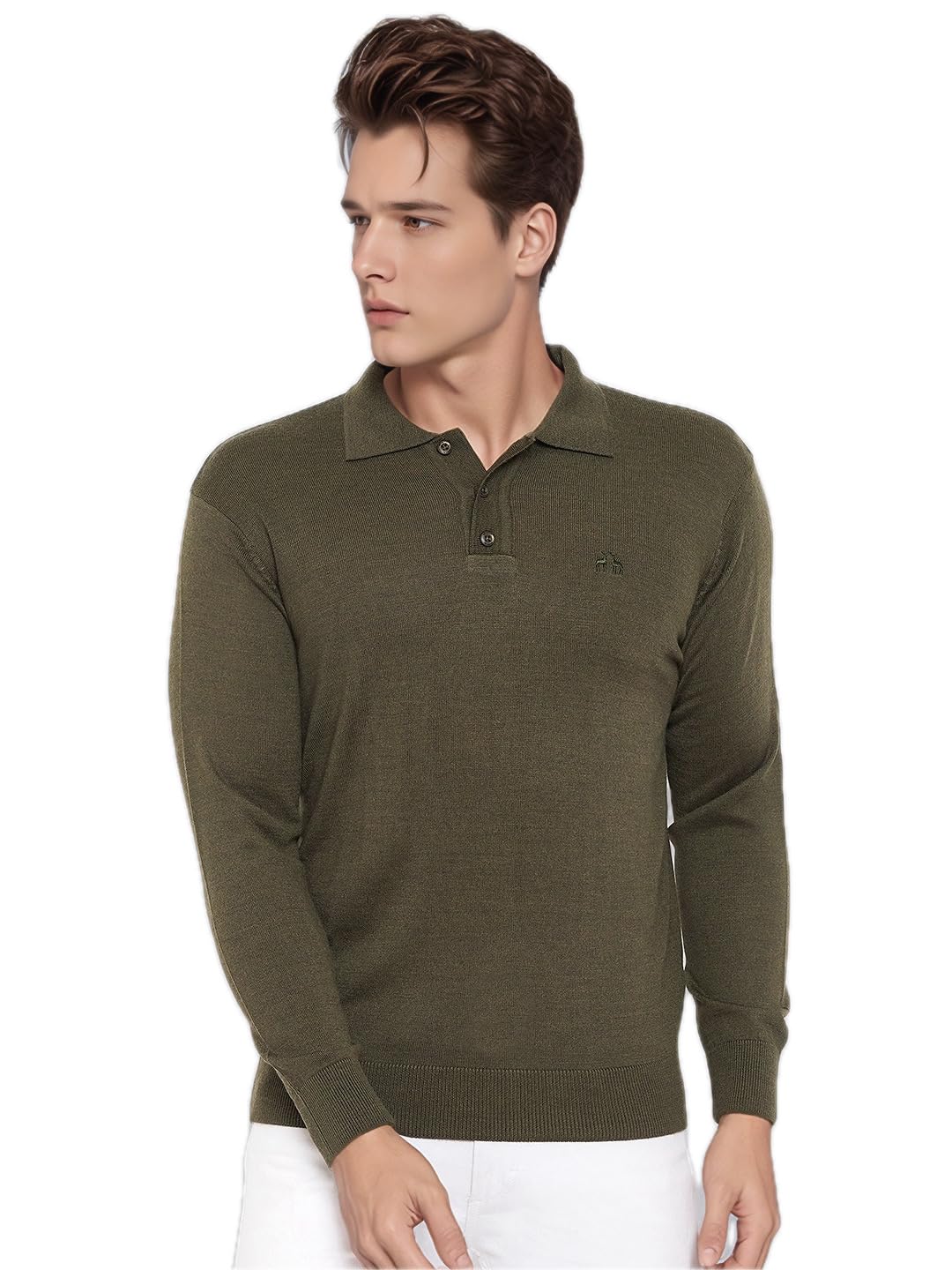 98 north 98 Degree North Men’s Merino Wool Blend Pullover Sweater-M2504-OLIVE-picture-44