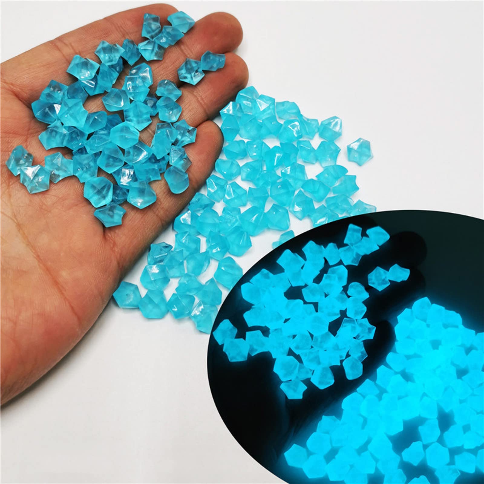 Solar Powered Glow Rocks Barhoo Glow In The Dark Rocks Outdoor Glow ...