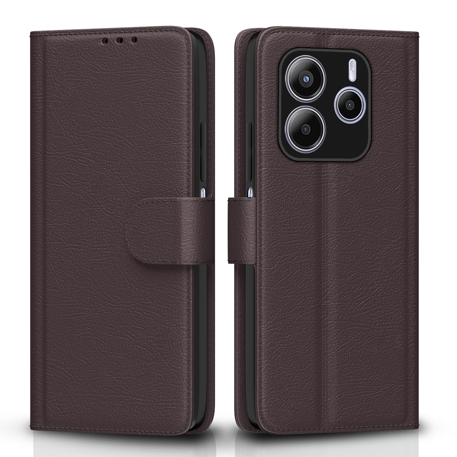 Pikkme Flip Cover Leather Finish | Inside TPU with Card Pockets | Wallet Stand and Shock Proof | Complete Protection Flip Case for Redmi Note 14 5G (Coffee) Pikkme Flip Cover Leather Finish | Inside TPU with Card Pockets | Wallet Stand and Shock Proof | Complete Protection Flip Case for Redmi Note 14 5G (Coffee)
