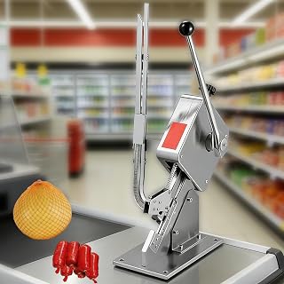 Manual U-shape Food Plastic Sealer, Bag Tying Cutting Machine, Commercial Sausage Clipper Clipping Machine, With 4000 Pcs U-shape Clips, Diameter 50 To 120mm, For Supermarkets Bakeries Caf Single Row