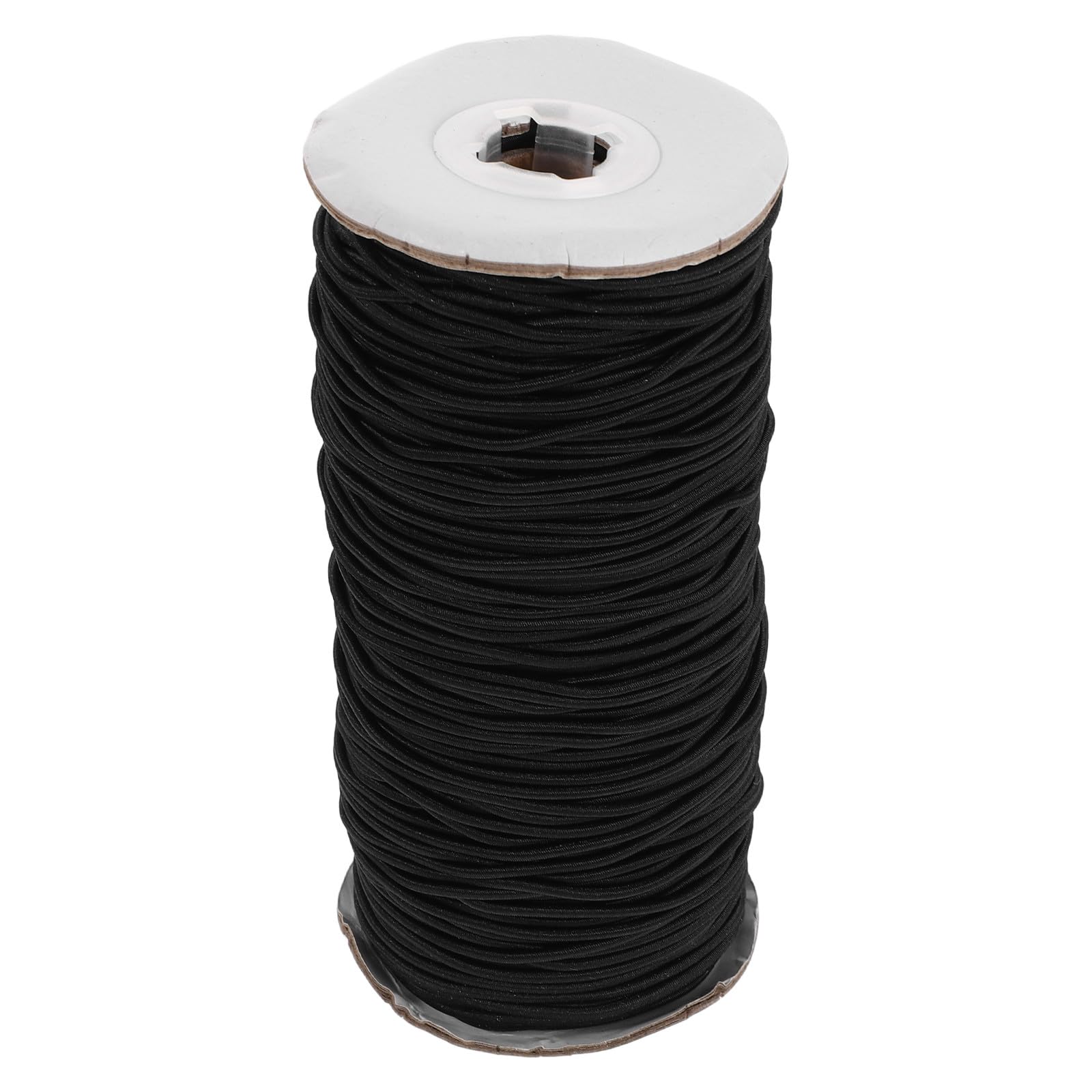 1 rotolo di cordino elastico per gioielli, 100 iarde (3 mm) di diametro, corda elastica rotonda per braccialetti, collane, progetti di artigianato con perline, colore nero.