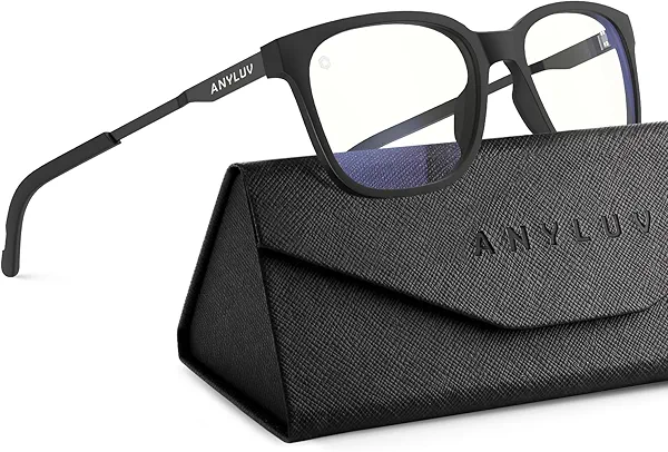 ANYLUV Blue Light Glasses for Men, Computer Gaming Glasses men, Stylish Anti Eyestrain Blue Light Blocking Glasses Men