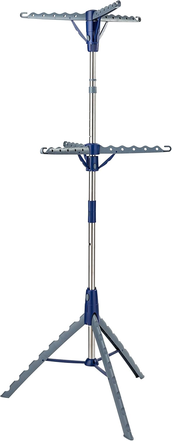Honey-Can-Do 2-Tier Collapsible Tripod Clothes Drying Rack DRY-09220 Chrome