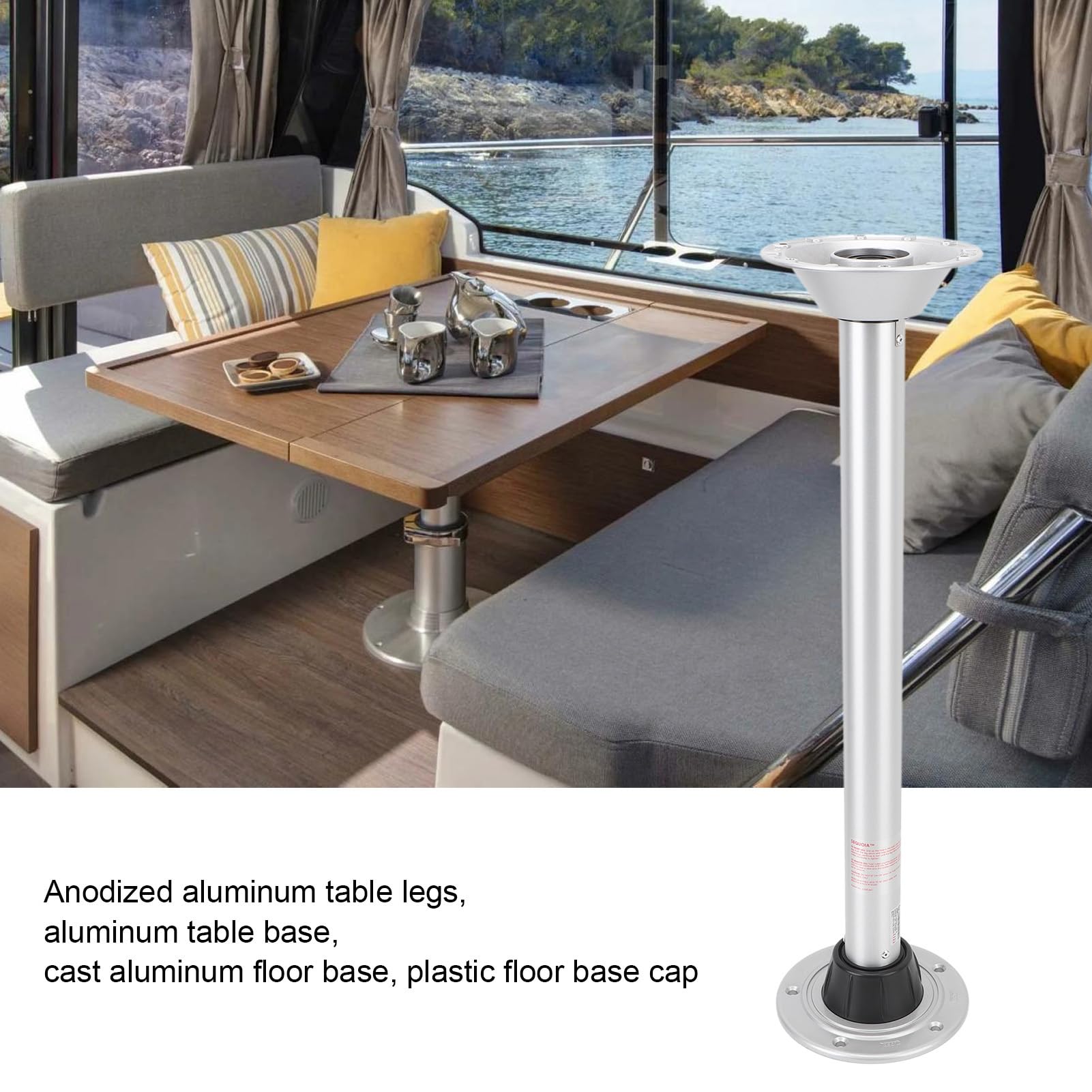 Jiawu Gamba per Tavolo Rimovibile per 650mm Base per Tavolo in Lega di