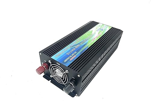 Miniatura 3 de Inversor de corriente de onda sinusoidal pura de 1500 W con medidor LED, enchufes de CA duales, cables de batería de alta resistencia, ideal para