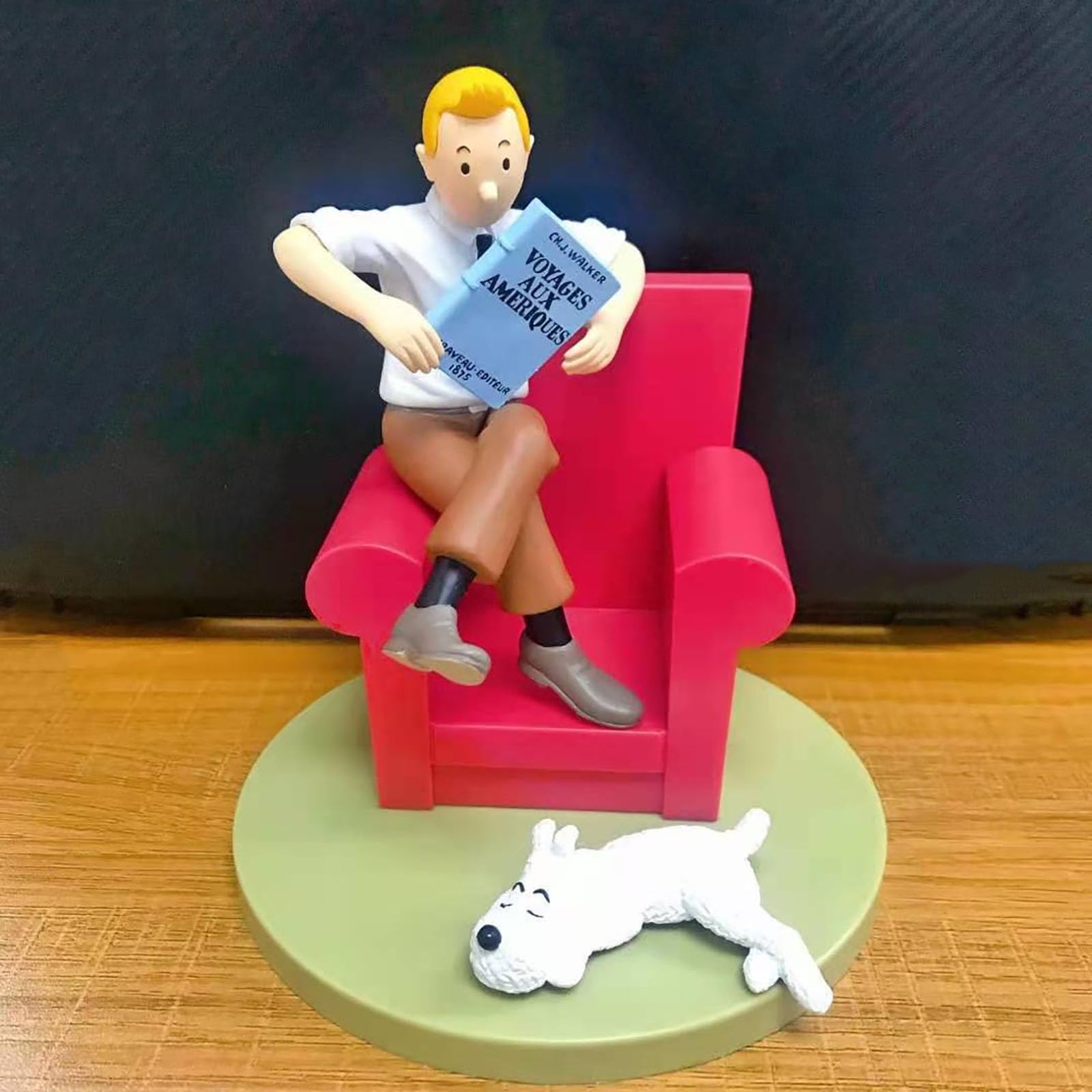 Figurki, Tintin Postać Komiksowa Anime(As Shown in Figure 4,Product height: 15 cm/5.91 inches)