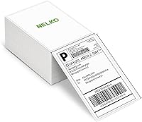 Nelko 4x6 Thermal Shipping Labels for PL70E Printer - 500 Perforated Rolls, Strong Adhesive, Commercial Grade