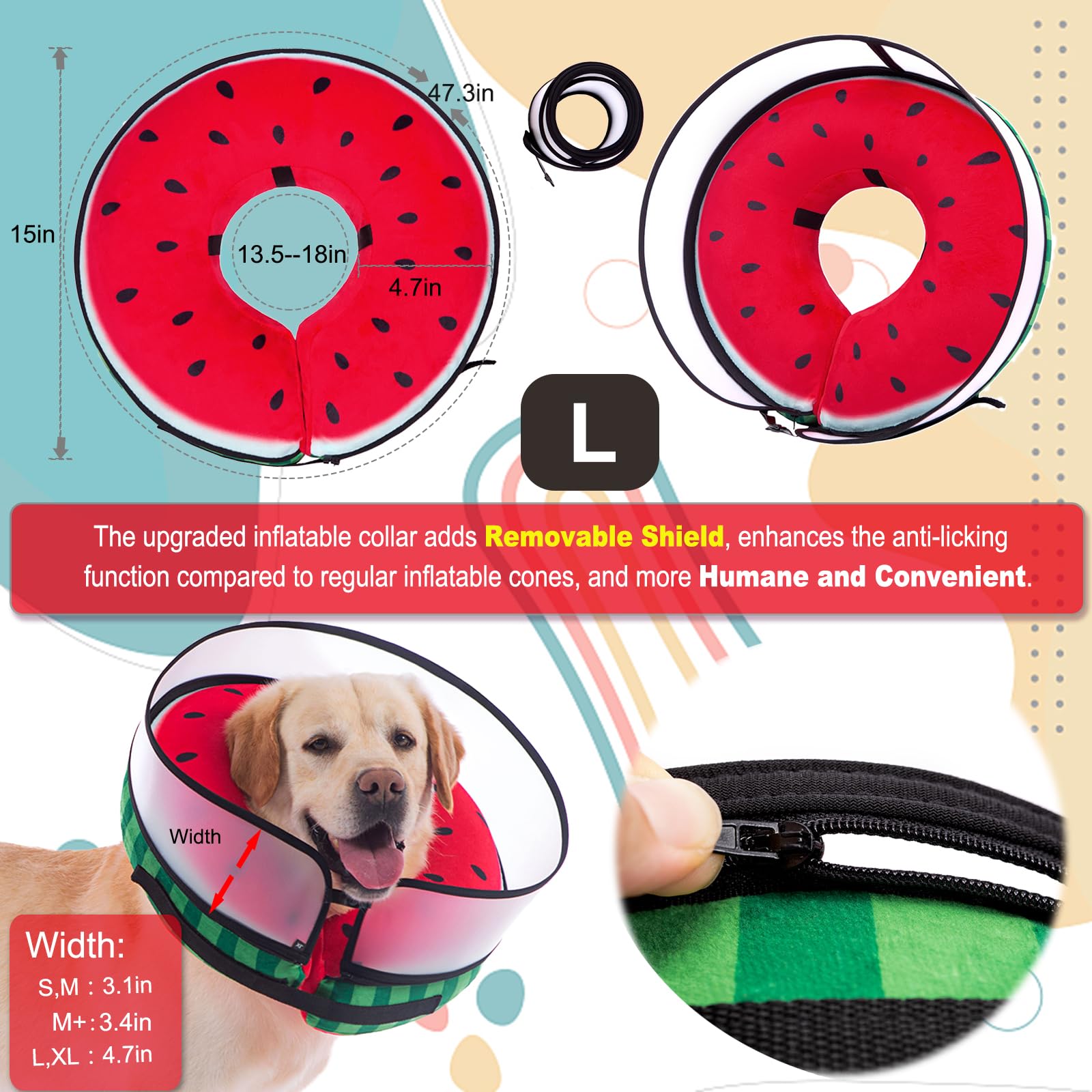 Mariyago Inflatable Dog Cone Collar with Enhanced Anti-Licking - Image 2