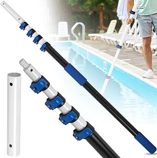 16FT Telescopic Pool Pole, Heavy Duty Aluminum for Above Ground & Inground
