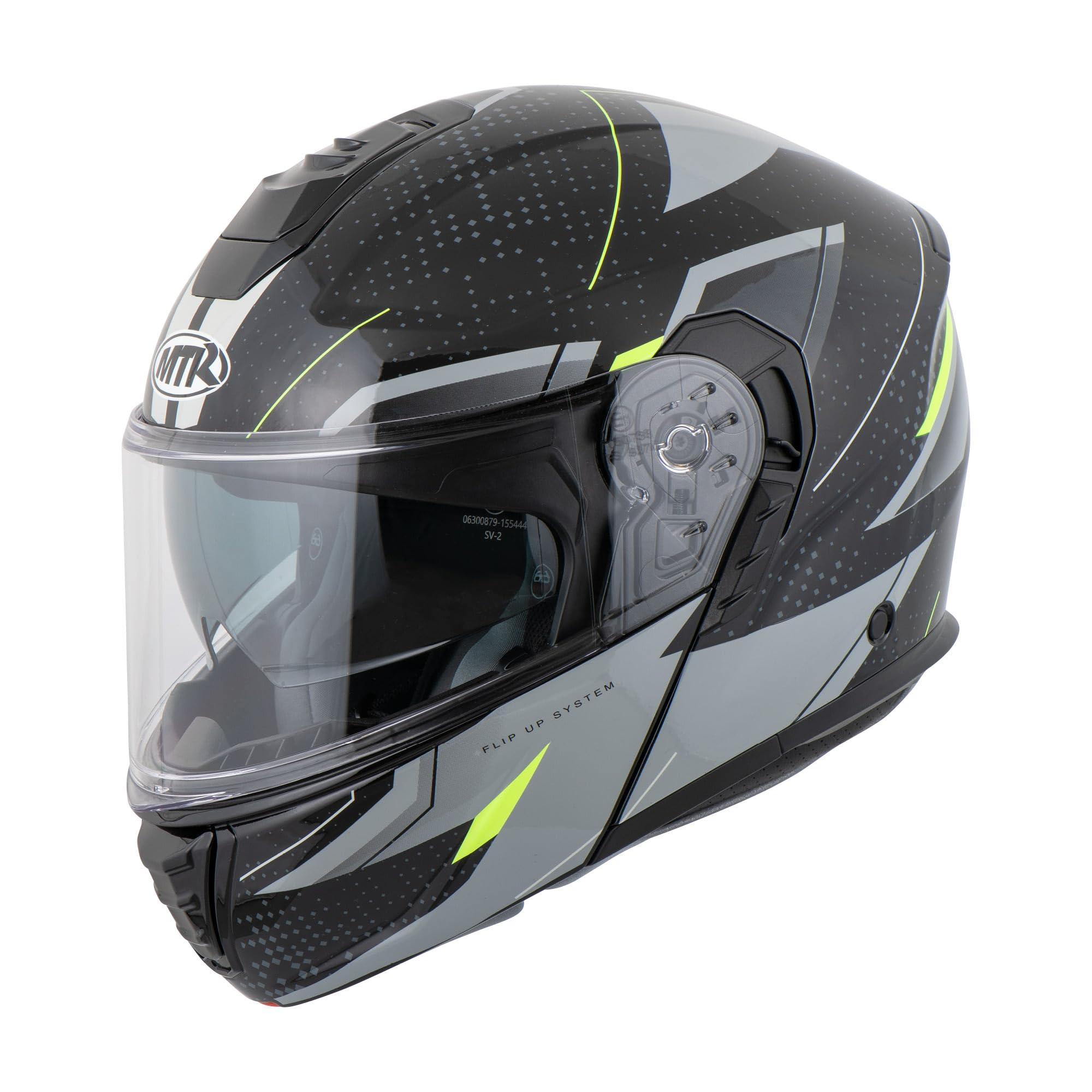 MTR K-4 Evo Klapphelm, als Jethelm & Integralhelm ECE 22.06 Geprüft, Motorradhelm mit Sonnenvisier, Mopedhelm mit Komfort-Innenfutter, Motorradhelm Herren & Damen, Matt Schwarz, XS-XXL