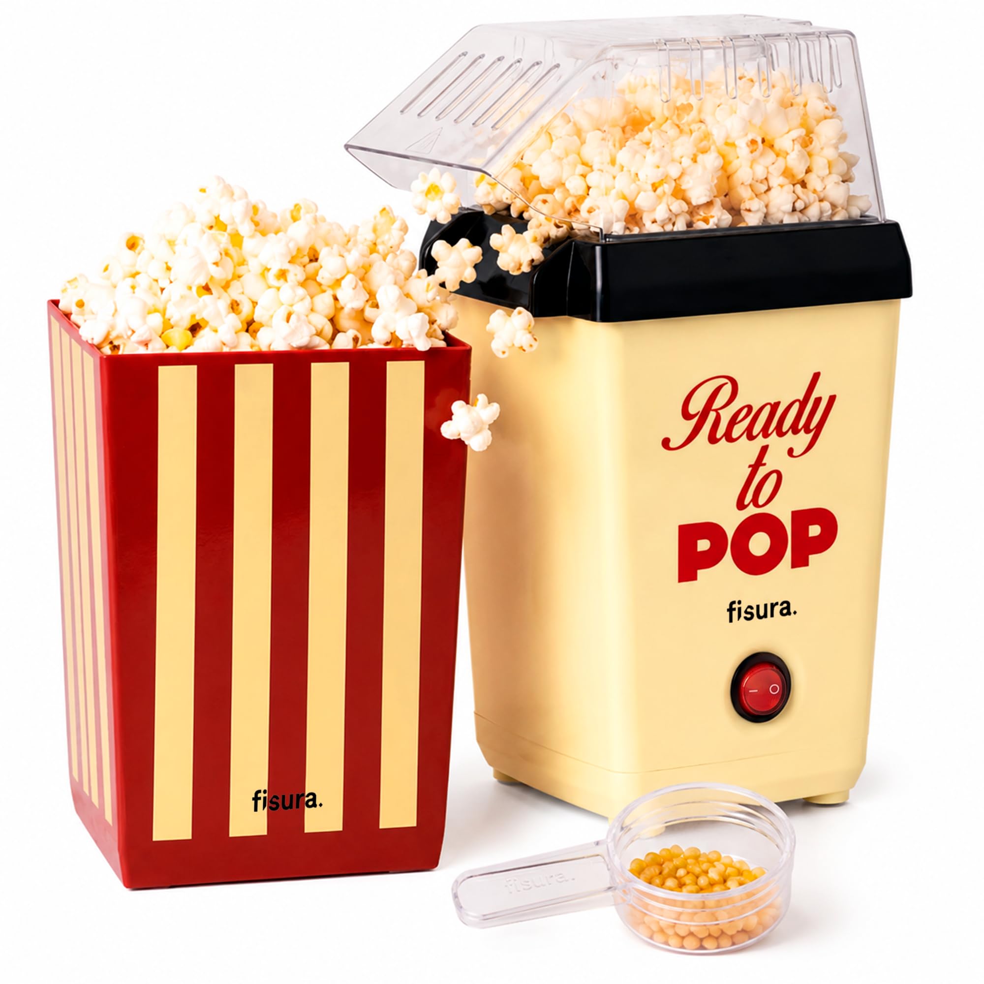 Fisura – Macchina per popcorn originale “Ready to pop”. Popcorn senza olio.