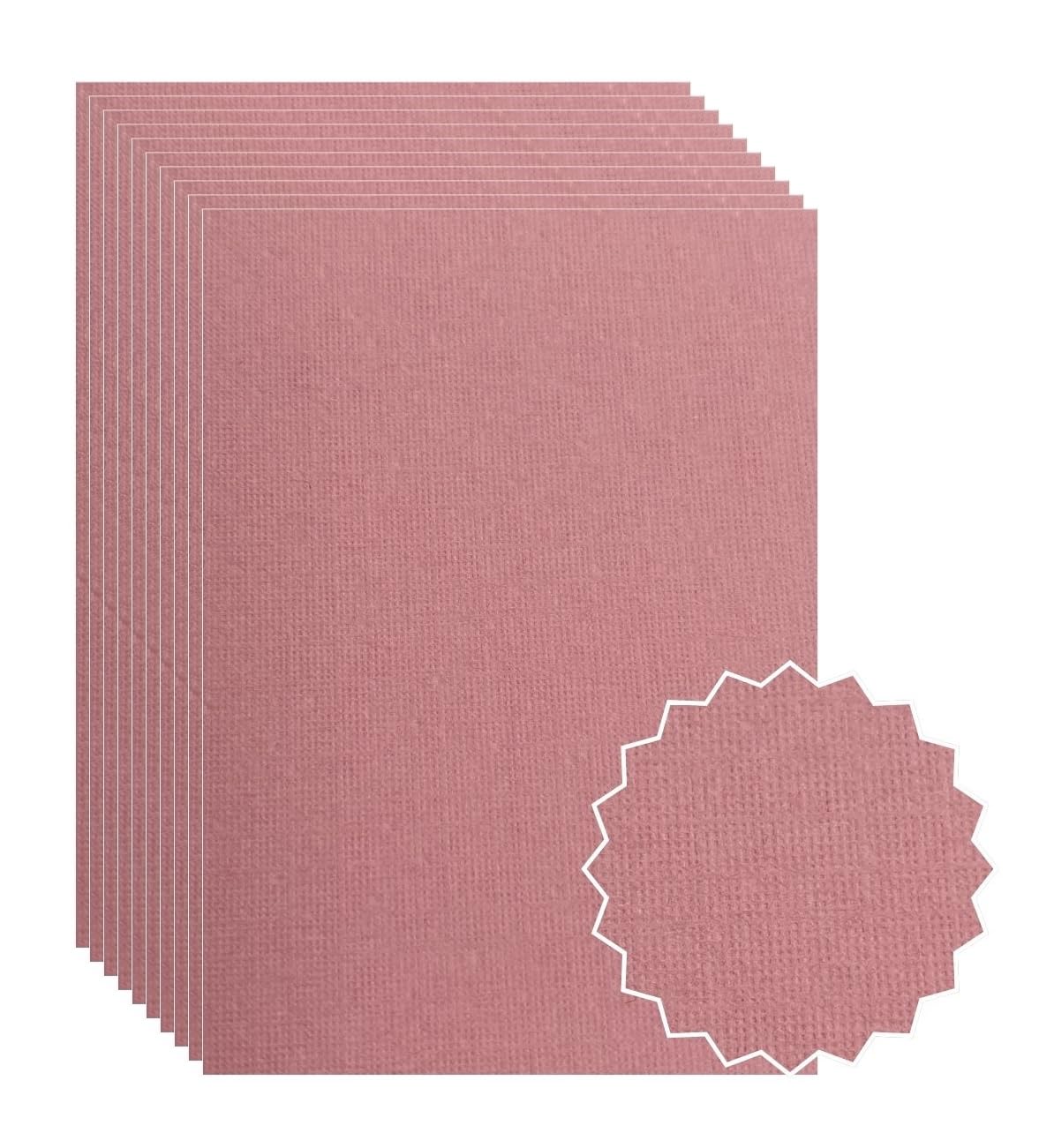 ASENME Pack of A3 Textured Cardboard, 8 units-250 Grams Textured Cardboard (Pastel Pink, A3/8Units)