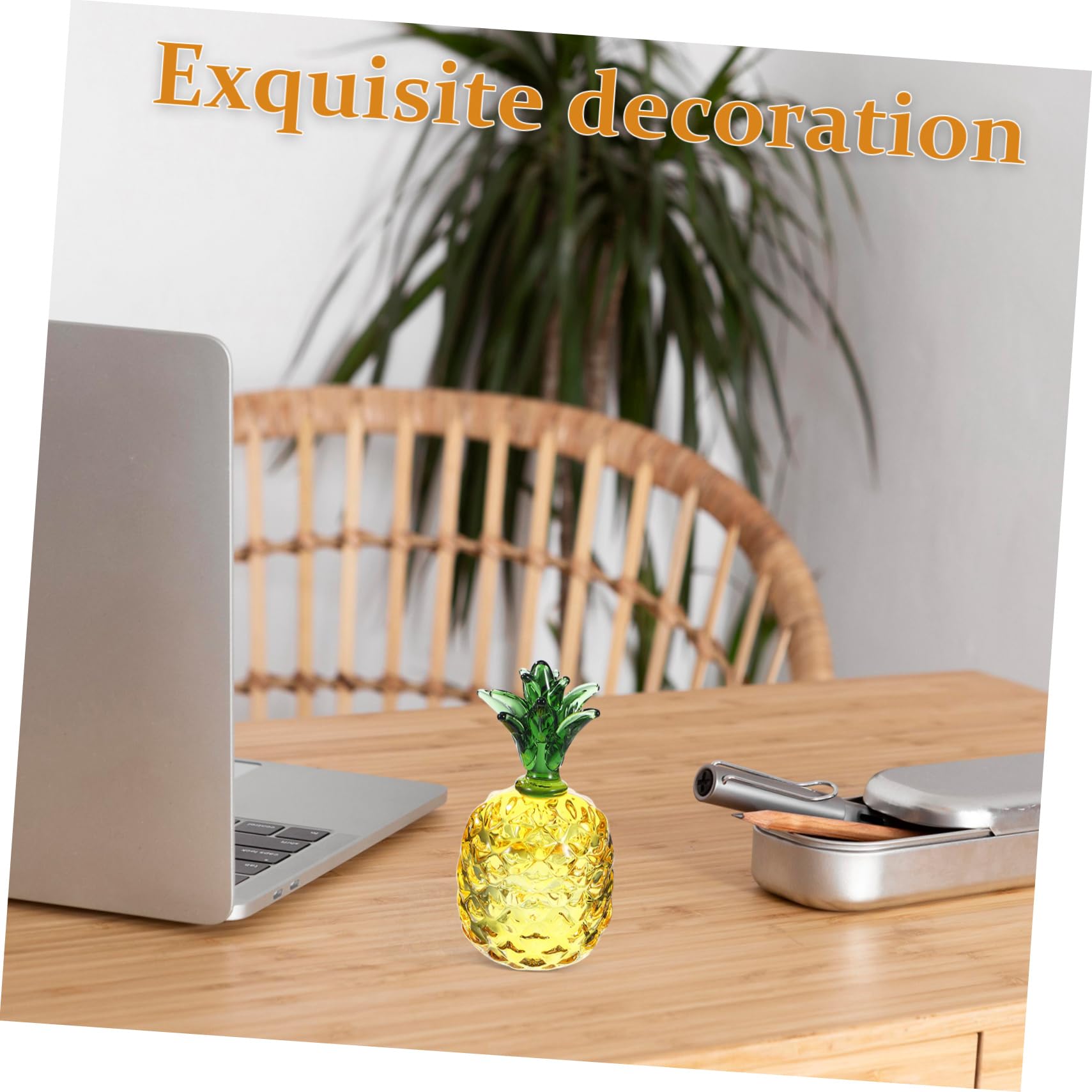 GOOHOCHY Decorazione Ananas Cristallo Dorato Ornamentazione Per Tavolo Stile Moderno Per Casa e Ufficio Per Matrimoni e Eventi Speciali