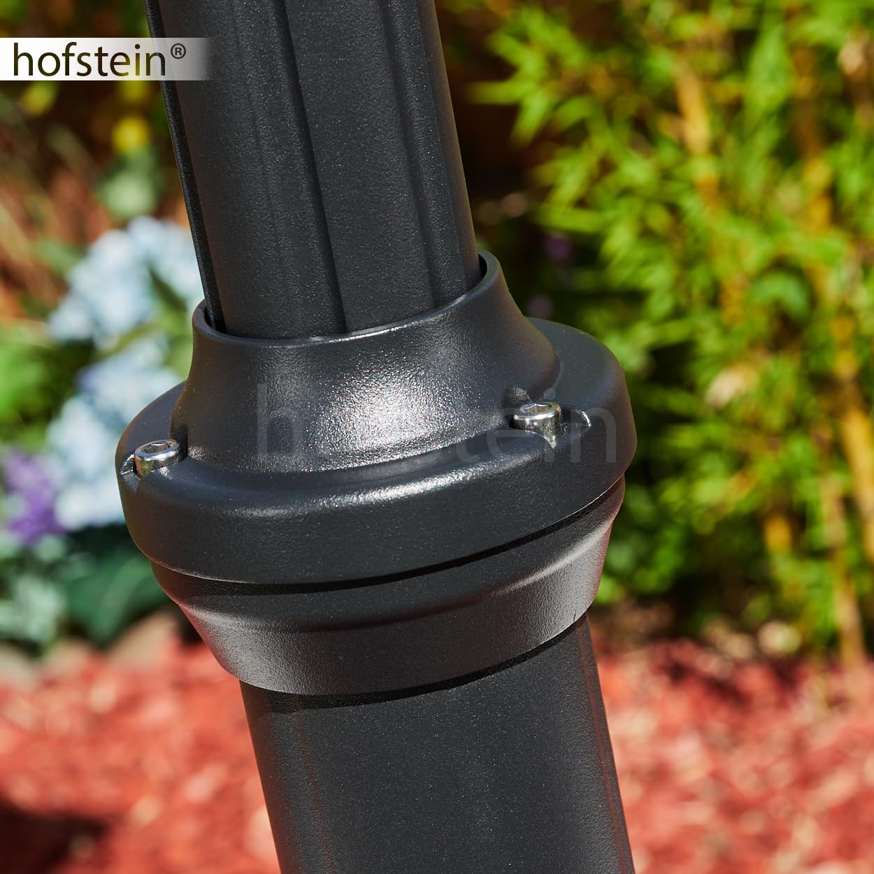 Lampa zewnętrzna drogi Hong Kong, lampa ścieżki z metalu/szkła w kolorze czarnym/przezroczystym, kandelabr o antycznym wyglądzie, wysokość maks. 220 cm, oświetlenie ogrodowe IP44, 2 x E27, bez żarówki