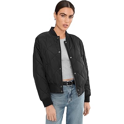 Levis Diamond Quilted Sherpa Lined Bomber black