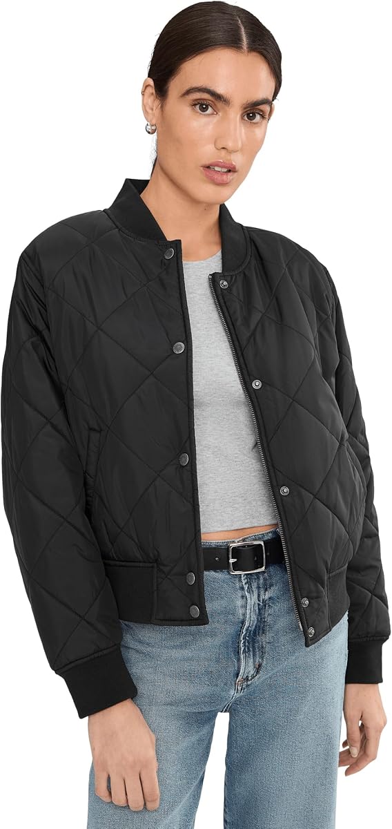 Levi's Women's Diamond Quilted Sherpa Lined Bomber Jacket