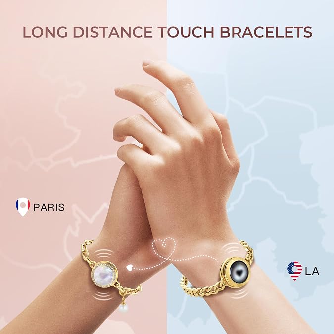 TOTWOO Long Distance Touch Bracelets with Vibration Function