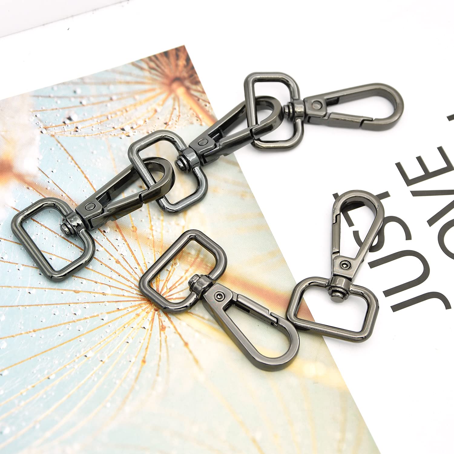 15 Pcs Fermoir Mousqueton Pivotant Homme En Métal Clip De