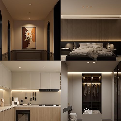 Miniatura 8 de Aisilan - Luz LED empotrable de 3 pulgadas, 7 W, IP65, impermeable, Downlight ultra delgado, foco de techo de aluminio de 110 V, blanco cálido, 3000