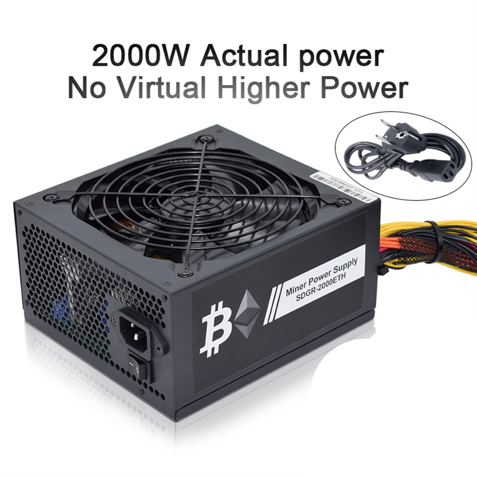 Amazon.com: NVVVNX 2000W Bitcoin Minería PSU PC Fuente de alimentación Equipo  Minería Equipo 8 GPU ATX Ethereum Coin 12v 4 pin Fuente de alimentación :  Electrónica