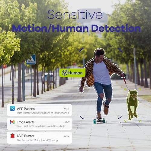 Miniatura 3 de SANNCE PoE NVR 4K 8 canales, 8MP CCTV sistema de cámara de seguridad grabadora de vídeo de red soporta 8MP 5MP 3MP 1080P HD PoE vigilancia cámara