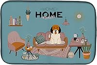 Vista 52 de Caroline's Treasures CK7824DDM - Tapete absorbente para secado de platos con diseño de bulldog inglés, rojo y blanco, para encimera de cocina, 14 x
