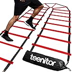 Teenitor Agility Ladder Speed Ladder Footwork Ladder Agility Training Ladder for Soccer, Football Fitness Feet Training Agility Training Equipment with Carrying Bag