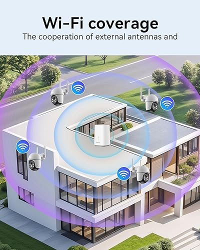 Miniatura 8 de TMEZON Cámaras de seguridad inalámbricas para exteriores, cámaras de seguridad solares para exteriores con tarjeta SD de 2.26 oz, sistema de