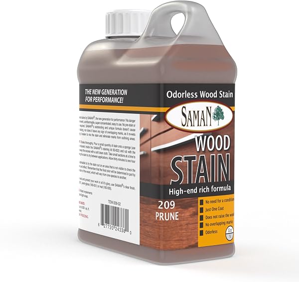 SamaN Interior Water Based Stain for Fine Wood, Prune