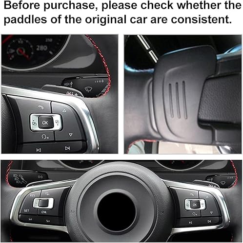 Miniatura 6 de Palas de volante para VW Golf GTI MK7 RGTDGTE 2013-2017, extensión de palanca de cambios de paleta de volante de fibra de carbono forjada